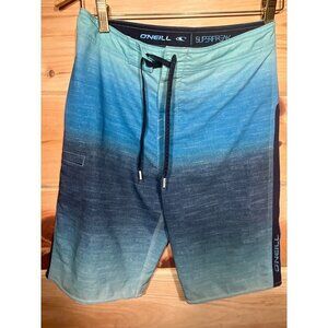 Oneill Superfreak Shorts Mens 28 Blue Board Beach Pool Hybrid Vented Stretch
